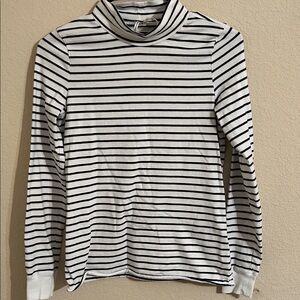 Anthropologie Navy and White Striped Top